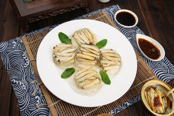 Xiamen Specialty Jelly Dumplings with Sauce - Traditional Chinese Tapas Food Photography