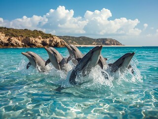 Fototapeta premium dolphin in the water