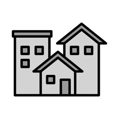 Residential Icon Vector Illustration Color Version