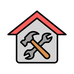 Renovation Icon Vector Illustration Color Version