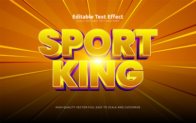sport king editable text effect