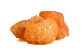 Dried Longan Fruit Putian Chinese Sweet Snack White Background