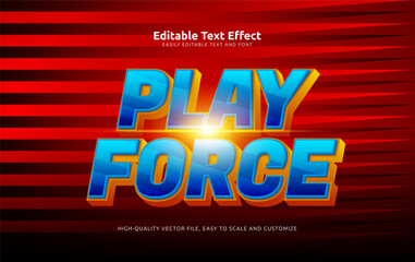 play force editable text effect