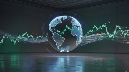 Global Market Trends Data Visualization Earth Stock Market
