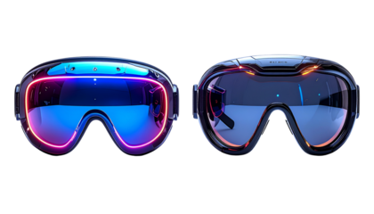 Futuristic and Stylish Sunglasses Bundle Pack, isolated on transparent background