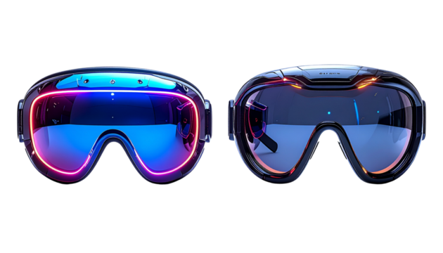 Futuristic and Stylish Sunglasses Bundle Pack, isolated on transparent background