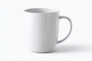 Obraz premium Blank White Coffee Mug Isolated on Simple Background for Mockup