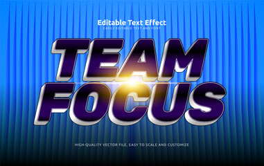 team focus editable text effect