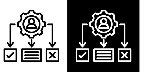 Decision Support  Icon Set White Style Collection
