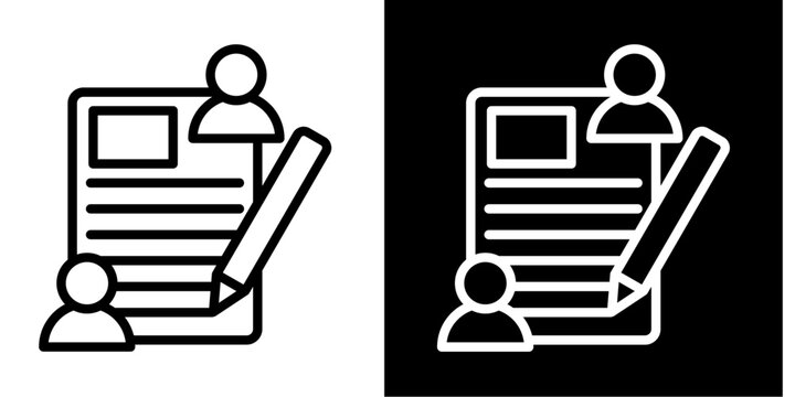 Client Brief  Icon Set White Style Collection
