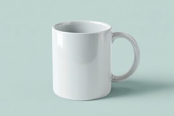 Plain White Ceramic Mug on Soft Background for Beverage Presentation
