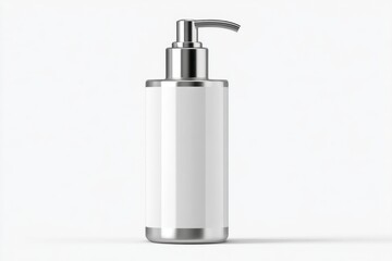 Obraz premium Minimalistic Bottle with Pump Dispenser for Skincare or Toiletries