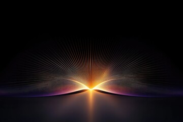 Abstract open book-like design, radiating light
