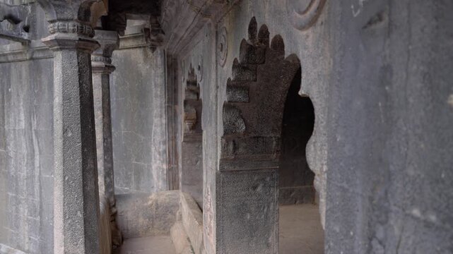 old stracture of mahal windows closeup view