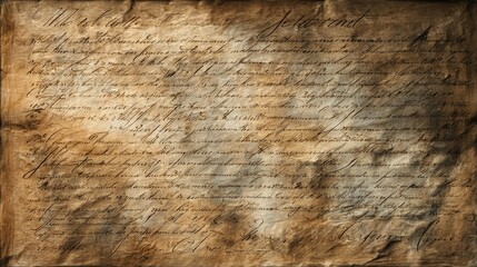 aged parchment with calligraphy shadows, uneven texture, faint lines, warm brown palette, high realism 