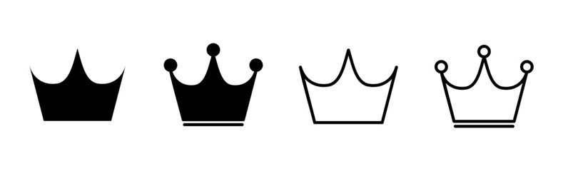 Crown icon set. crown vector icon