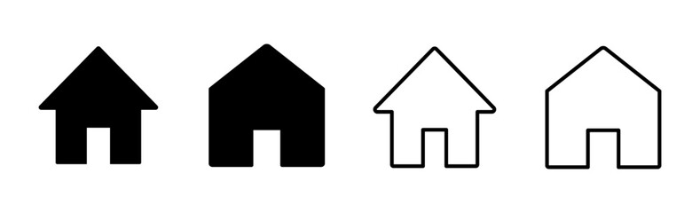 House icon set. Home icon vector