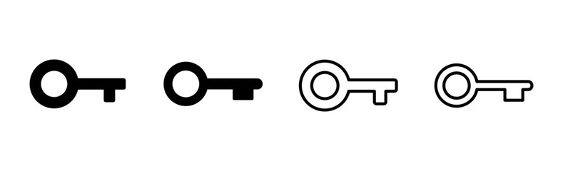 Key icon set. Key vector icon. Key symbol