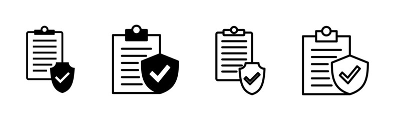 Insurance icon set. insurance symbol vector