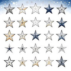 Obraz premium Stars in various shades