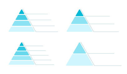 階層を表すピラミッドのインフォグラフィック