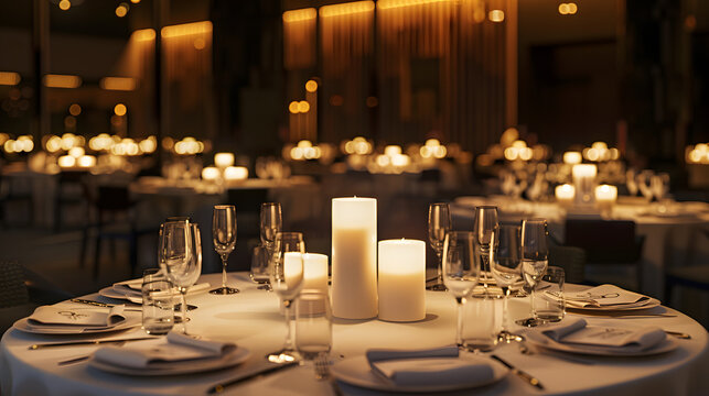 gala dinner event mockup round table