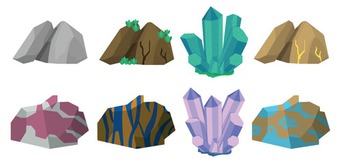 cavern element vector collections vector illustration