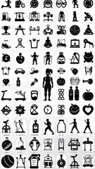 Fitness icons grid