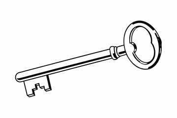 key on white background