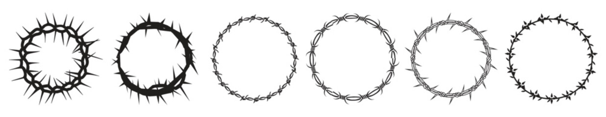 crown of thorns vector pack illustration