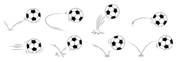 doodle sport soccer football ball trajectory bounce
