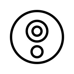 Round Doorbell Camera Line Icon of Video Doorbells Icon Set