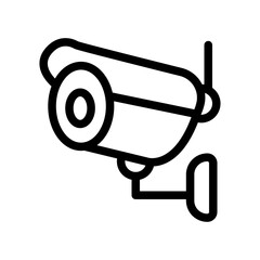Bullet Camera Line Icon of Security Cameras Icon Set