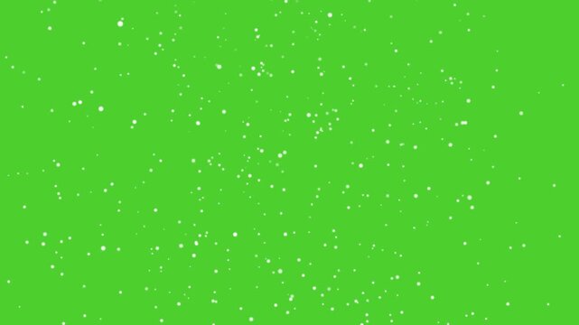 Winter snow overlay. Isolated falling snow animation - transparent background. dust particles animation video. Shimmering dust particles fly in the air. Isolated background. 