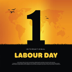 happy Labour day or international workers day. Modern labour day and may day celebration design. 
