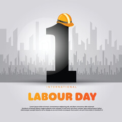 happy Labour day or international workers day. Modern labour day and may day celebration design. 