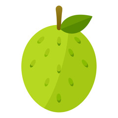 Breadfruit food vector on white background.