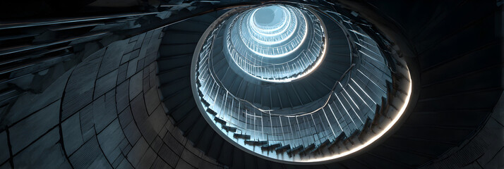 Fototapeta premium Exploring the Timeless Eleance of a Circular Staircae within a Tower: Architecural Marvels and SpiralingLandscapes in Stunning Visas and Historical Context