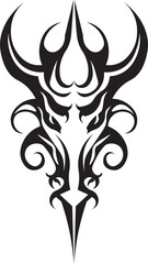 Ornamental Floral Design A classic black and white floral design element featuring elegant, curved leaves and intricate detailing. Perfect for use in decorative borders, logos