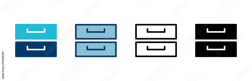 Poster archive folders icon vector isolated on white background. binders vector icon. archive storage icon.