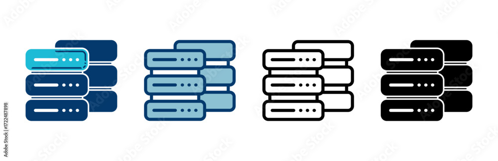 Poster database icon vector isolated on white background. database vector icon