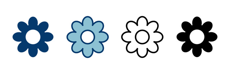 Flower icon vector isolated on white background. flower vector. flower symbols