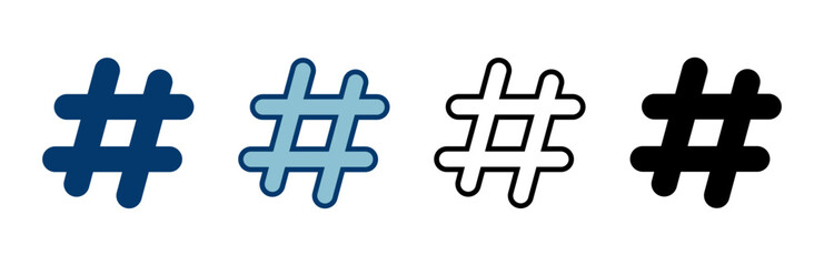 Obraz premium Hashtag icon vector isolated on white background. hashtag vector icon