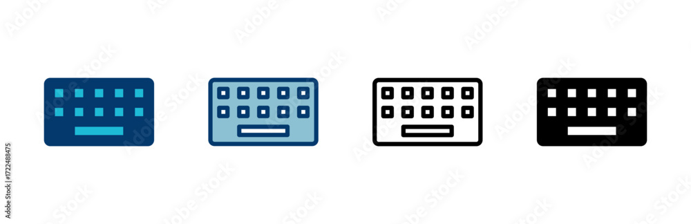 Poster keyboard icon vector isolated on white background. keyboard vector symbol