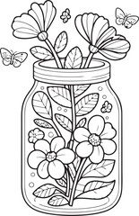 Floral Mason Jar Bouquet – Bloom Where You’re Planted Illustration