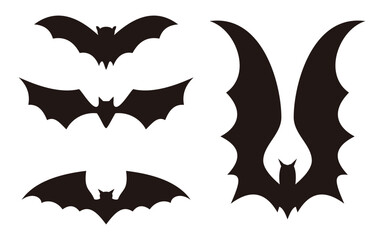 silhouette of bat halloween icon