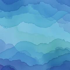 Abstract blue watercolor painting for background design