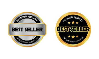 Set of Best Seller label for business purposes