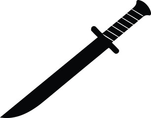 sword knife combat tool icon vector, fighting dagger symbol illustration
