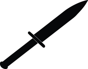 sword knife combat tool icon vector, fighting dagger symbol illustration
